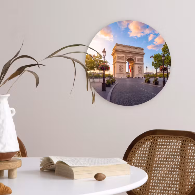 Wandcirkel - Glas - Monument - Parijs - Zonsondergang - Architectuur - Goud — 4
