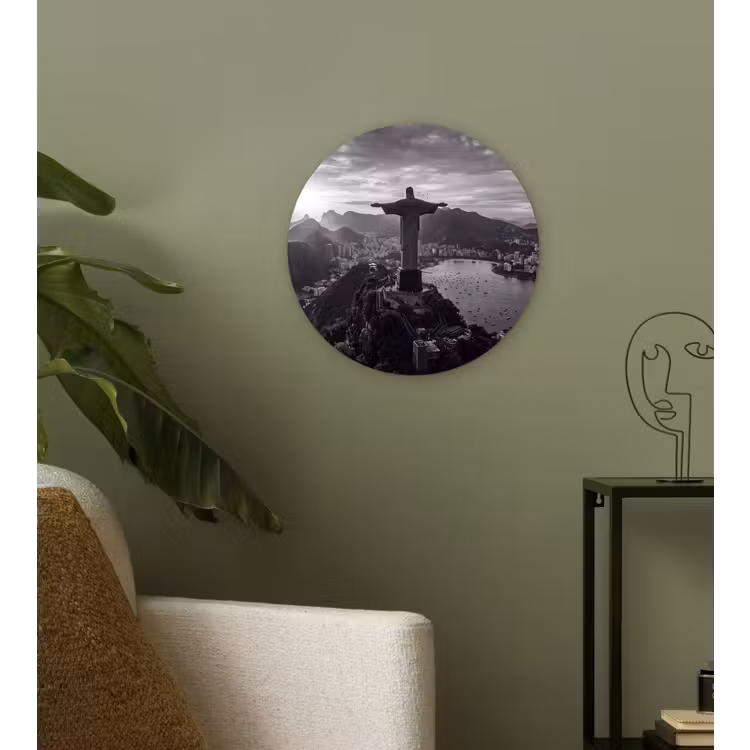 Wandcirkel - Glas - Monument - Stadsgezicht - Landschap - Zwart-wit — 3