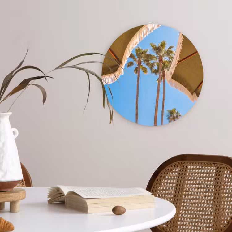 Wandcirkel - Glas - Parasol - Groen - Franjes - Zomer - Tropisch — 4