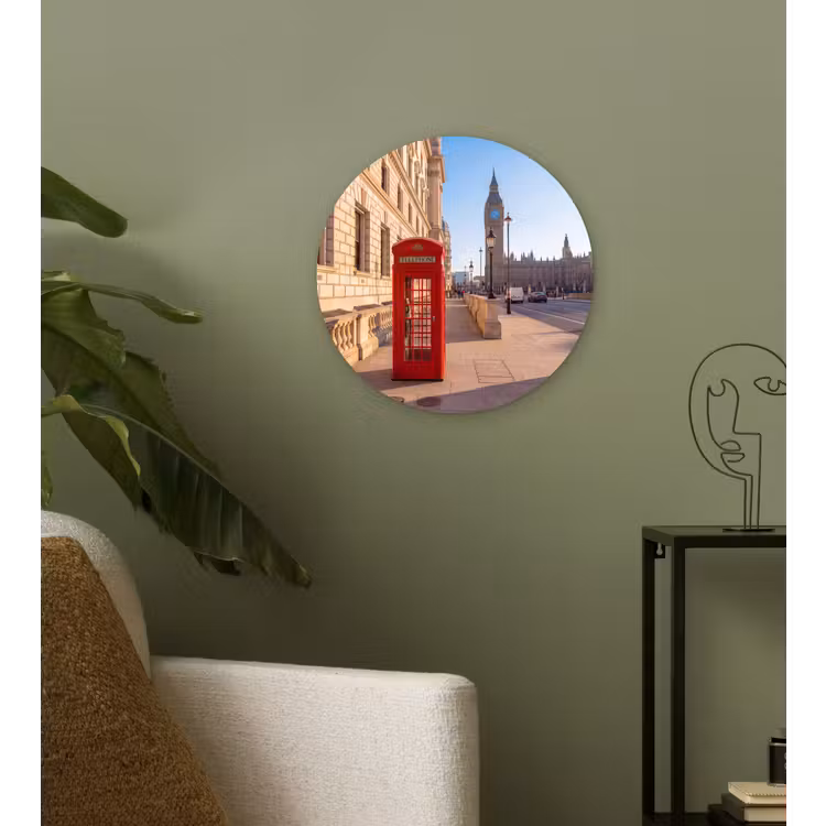 Wandcirkel - Glas - Telefooncel - Rood - Londen - Stad - Architectuur — 3