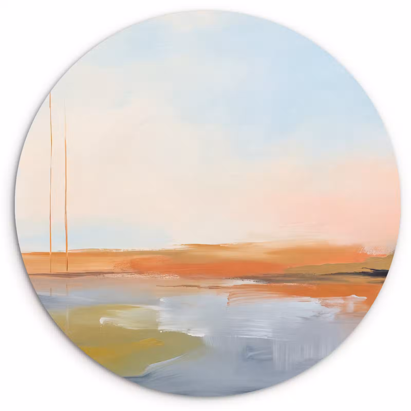 Wandcirkel - Glas - Abstract - Landschap - Horizon - Modern - Kleurrijk — 1