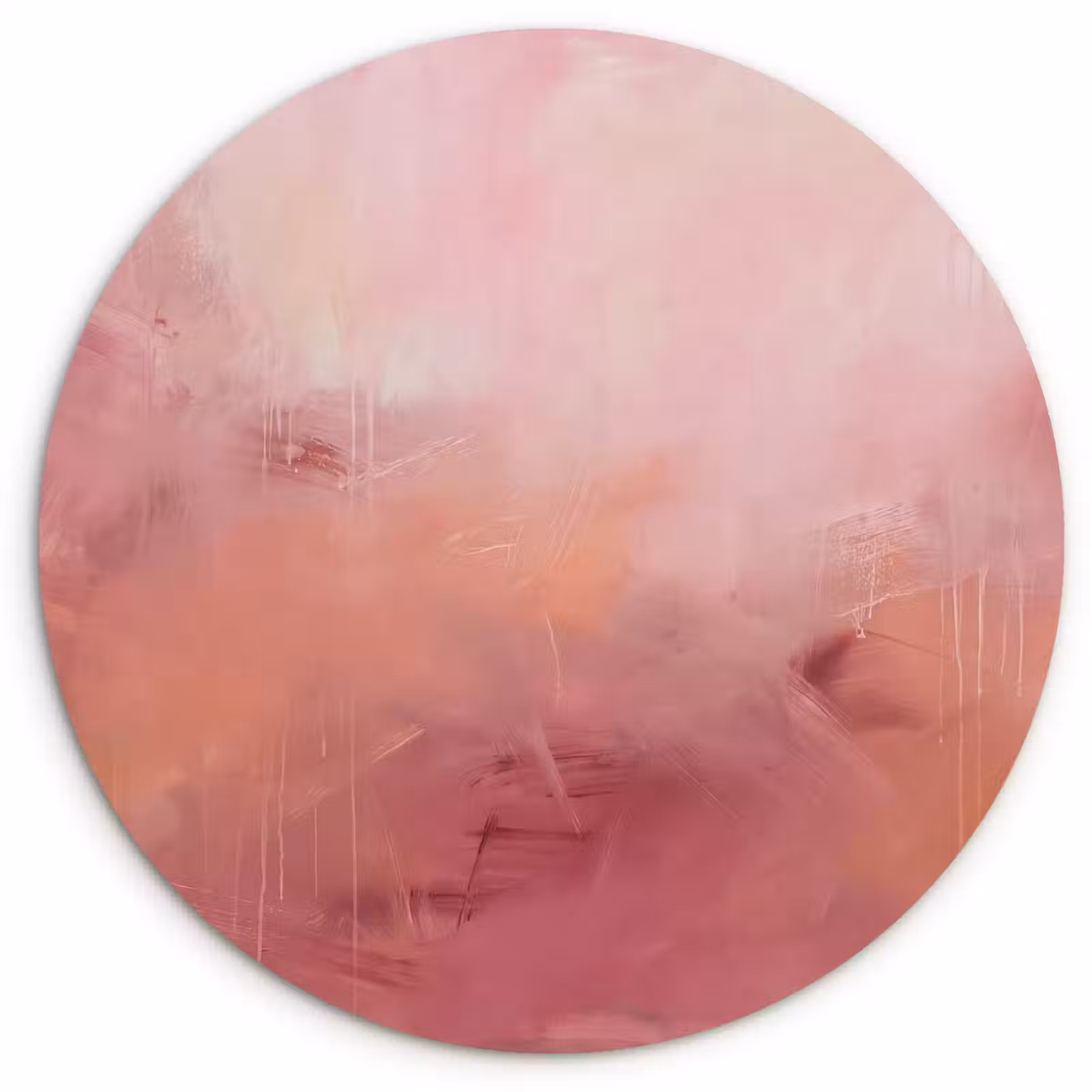 Wandcirkel - Glas - Kunst - Vloeiend - Pastel - Abstract — 1