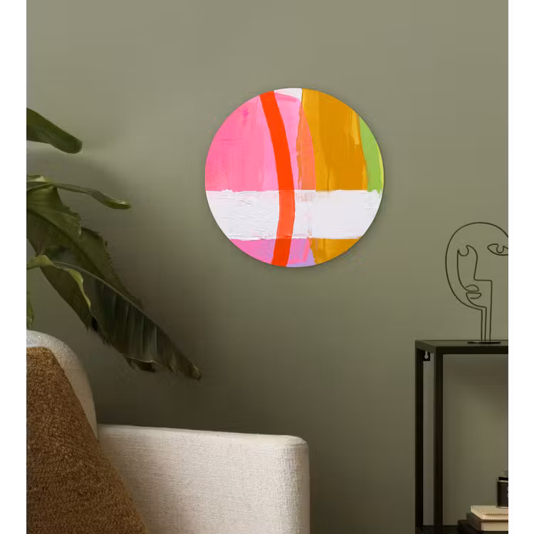 Wandcirkel - Glas - Abstract - Kleurrijk - Vormen - Modern - Kunst — 3