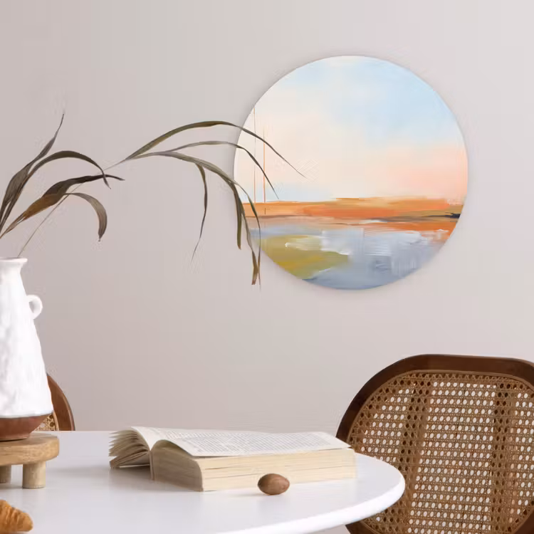 Wandcirkel - Glas - Abstract - Landschap - Horizon - Modern - Kleurrijk — 4