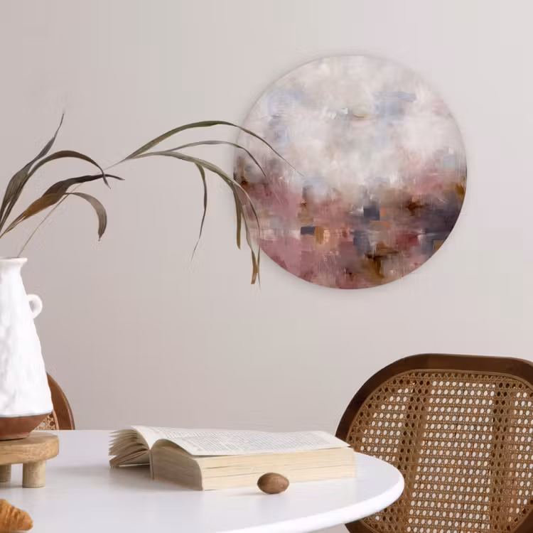 Wandcirkel - Glas - Abstract - Vloeiend - Kunst - Modern - Beige — 4