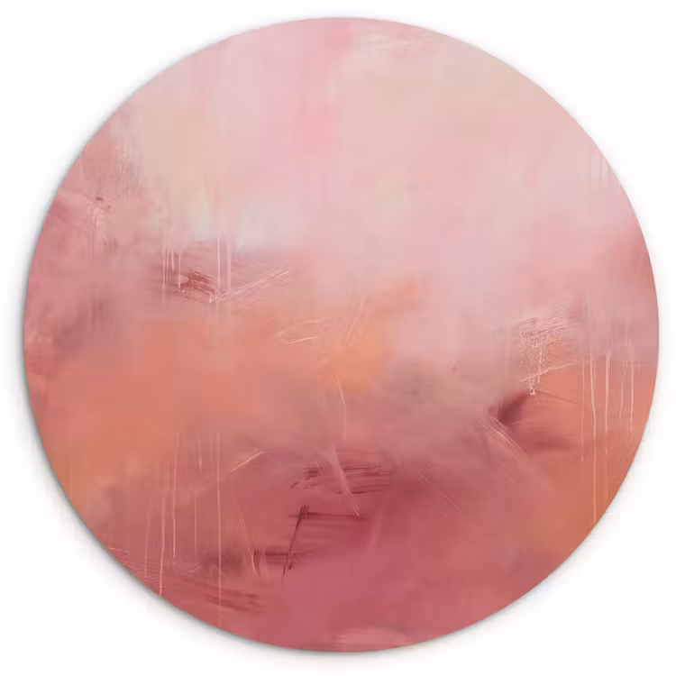 Wandcirkel - Glas - Kunst - Vloeiend - Pastel - Abstract — 1