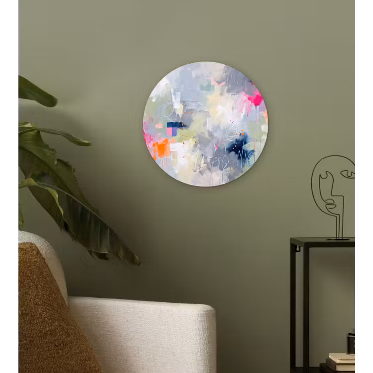 Wandcirkel - Glas - Abstract - Kleurrijk - Modern - Kunst — 3