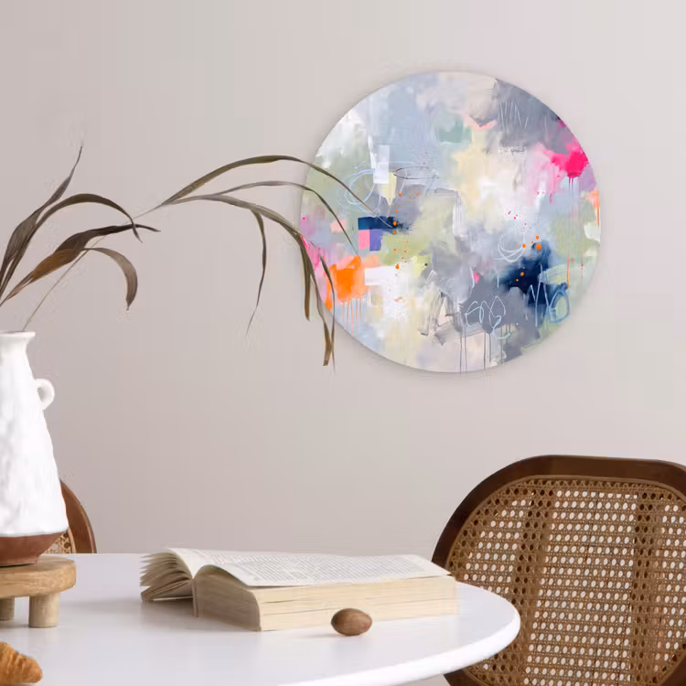 Wandcirkel - Glas - Abstract - Kleurrijk - Modern - Kunst — 4