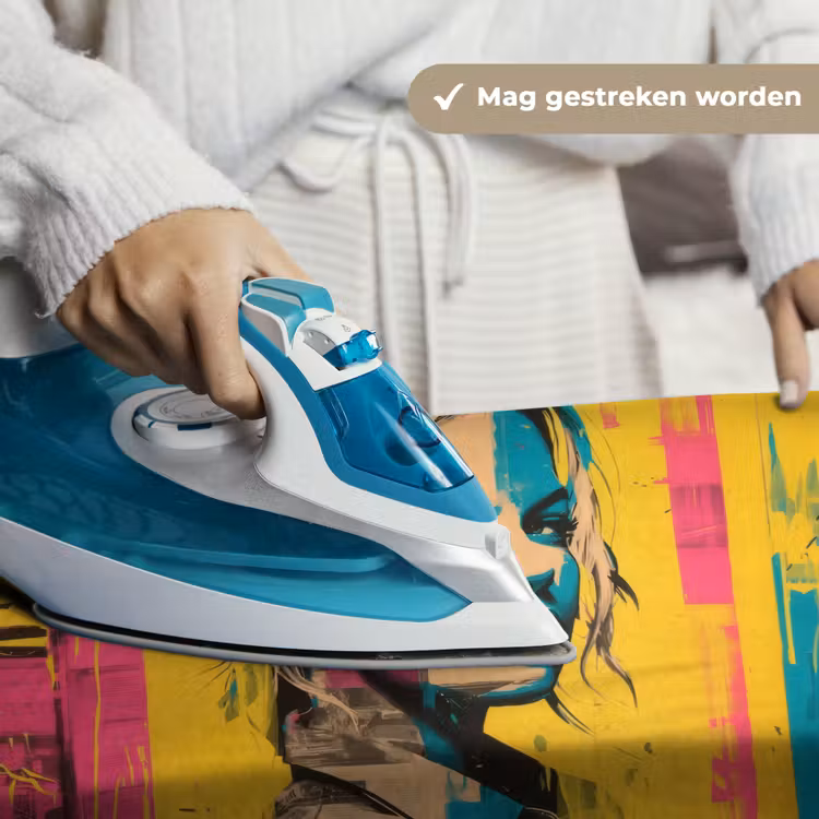 Wandkleed - Vrouw - Verfstrepen - Gekleurd — 6