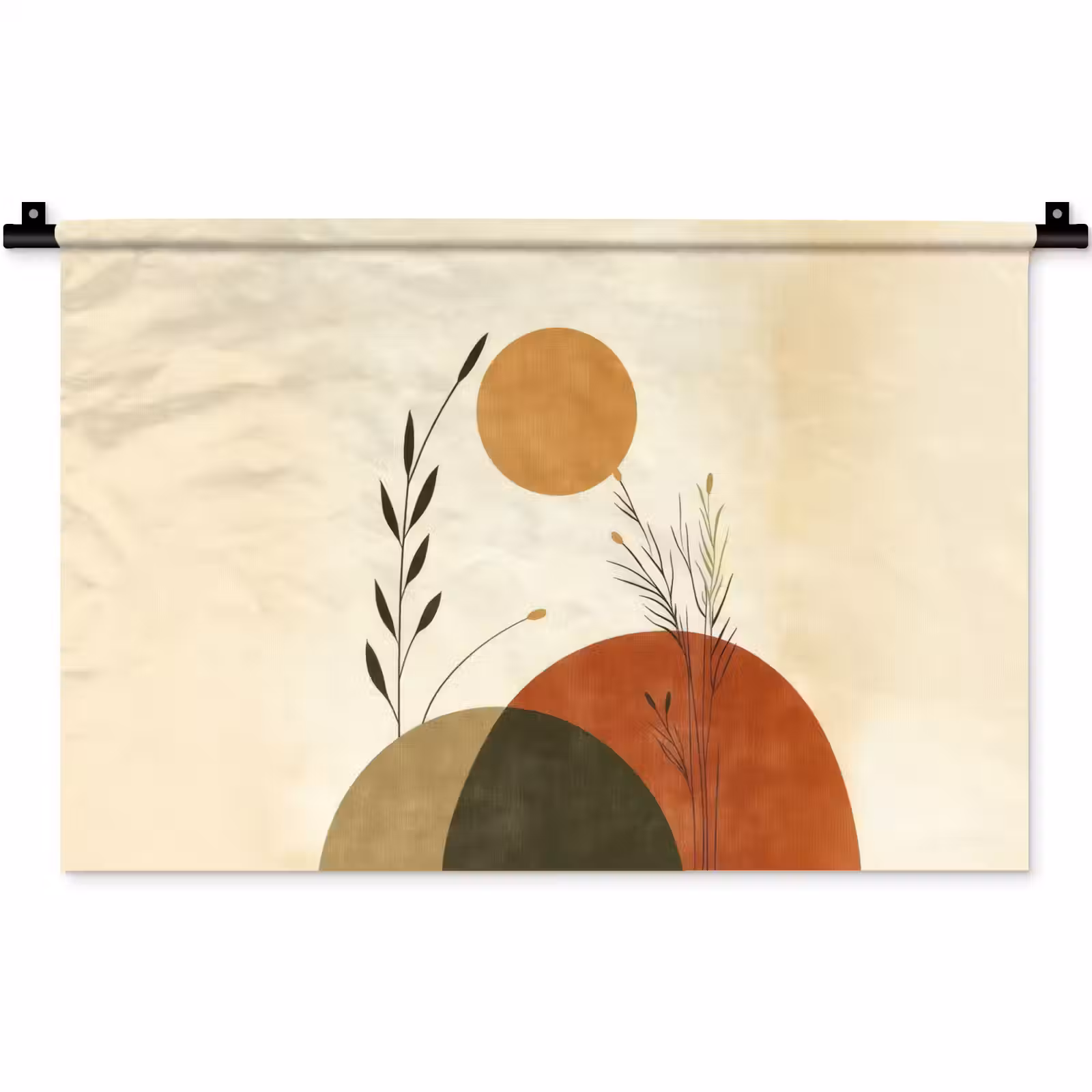 Wandkleed - Planten - Abstract - Vormen — 1