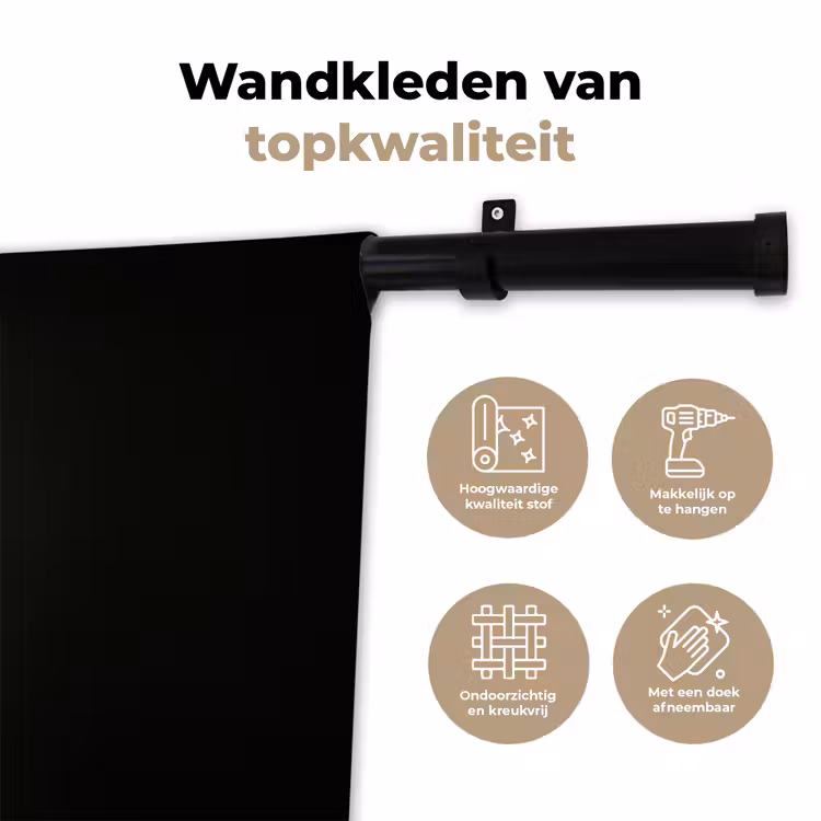 Wandkleed - Bloembollen - Wit - Vaas - Minimalistisch — 3