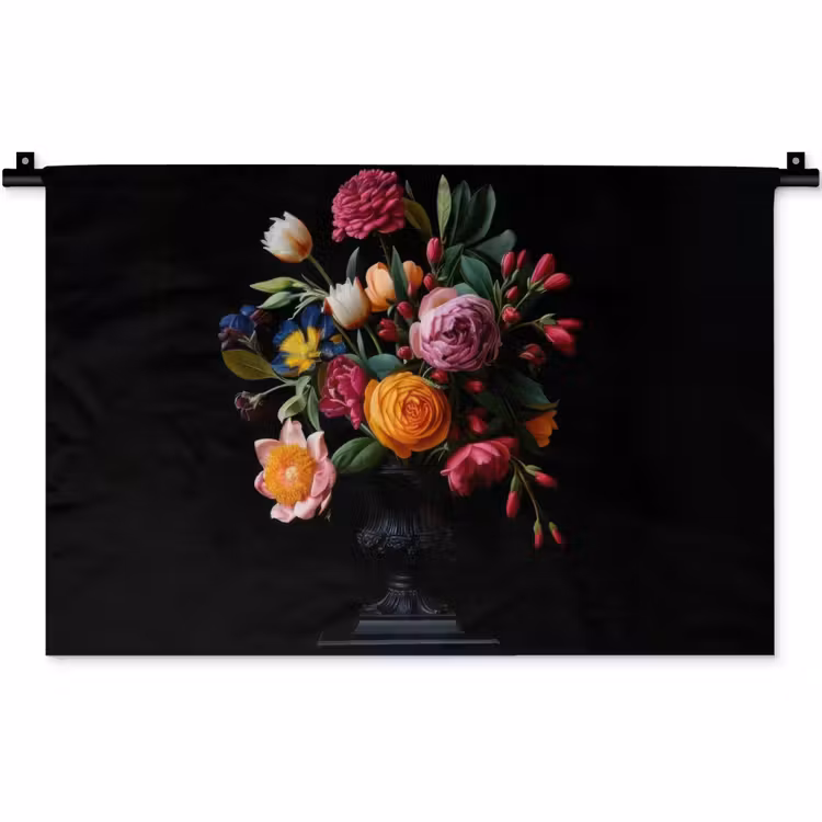 Wandkleed - Boeket - Romantisch - Kleurrijk — 1