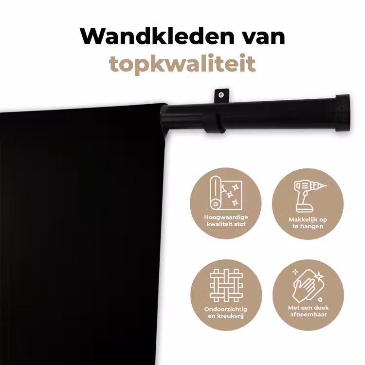 Wandkleed - Goudbruine - Bladeren - Vaas - Herfstachtig — 3