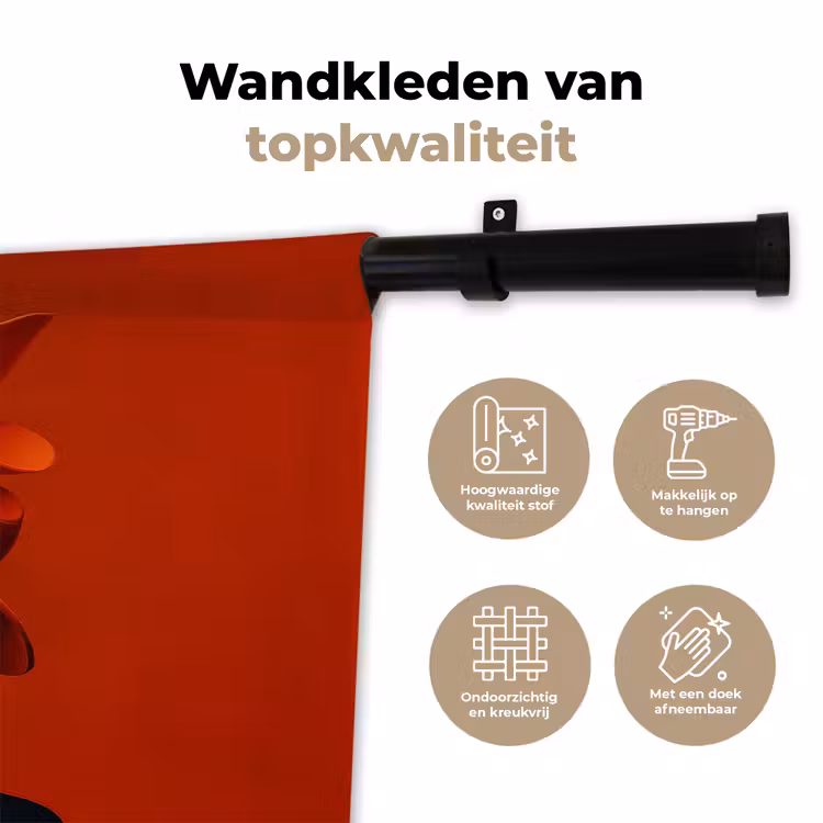 Wandkleed - Oranje - Hoed - Vrouw — 3