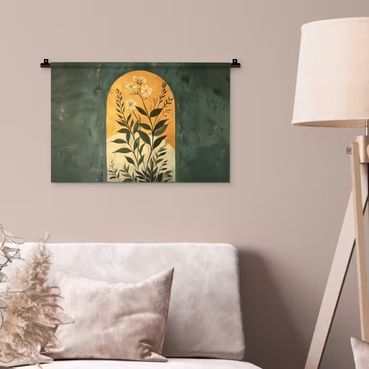 Wandkleed - Plant - Bloemen - Wit — 2