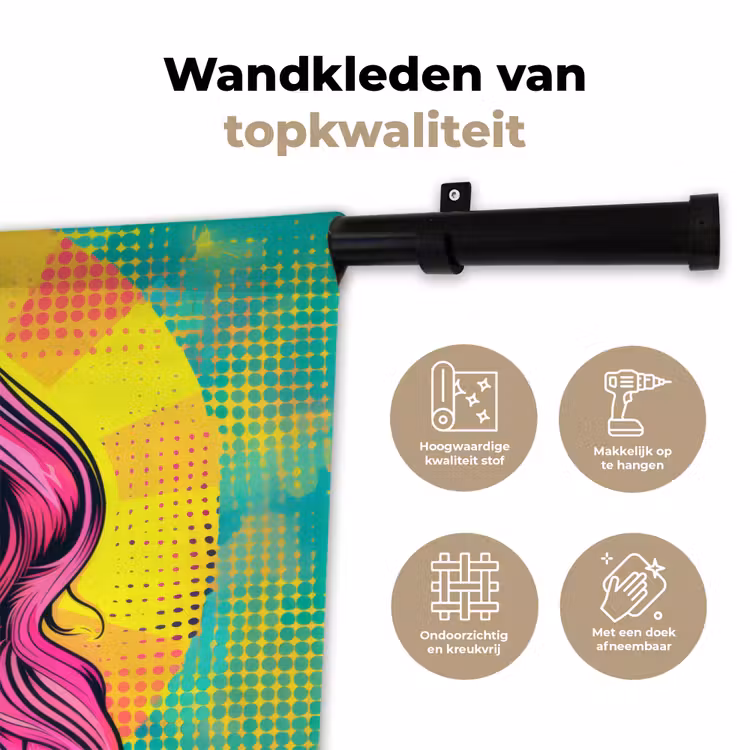 Wandkleed - Zonnebril - Vrouw - Zonnig - Geel — 3