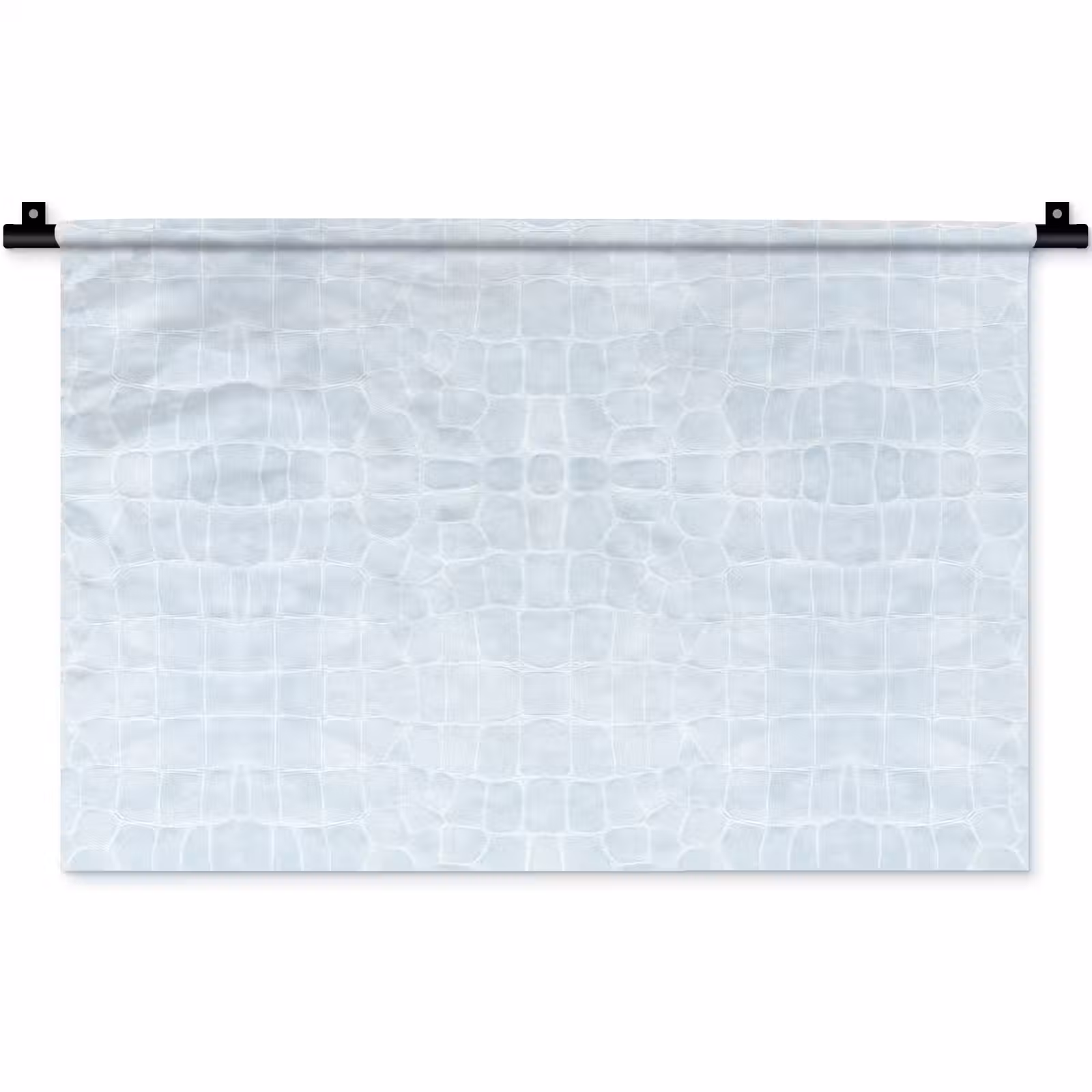 Wandkleed - Krokodil - Leer - Pastel - Blauw — 1