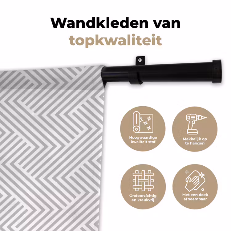 Wandkleed - Grafisch - Patroon - Modern - Schuin — 3