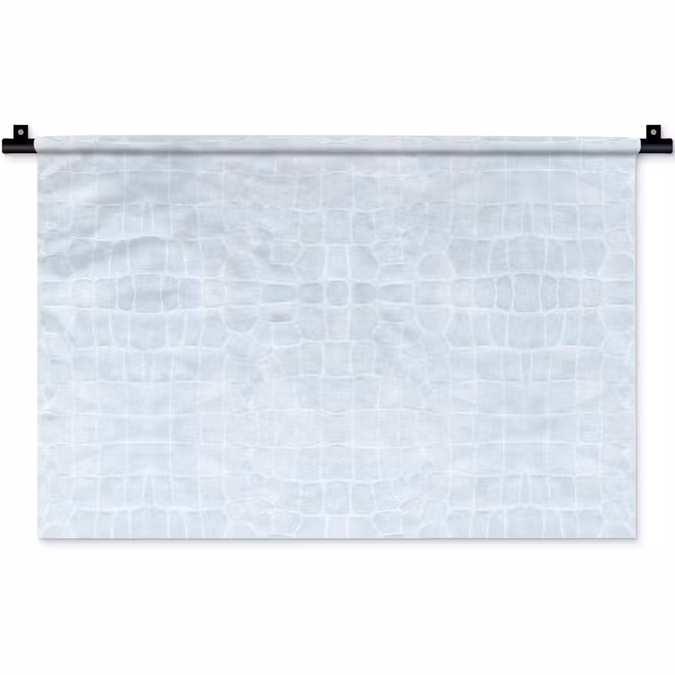 Wandkleed - Krokodil - Leer - Pastel - Blauw — 1