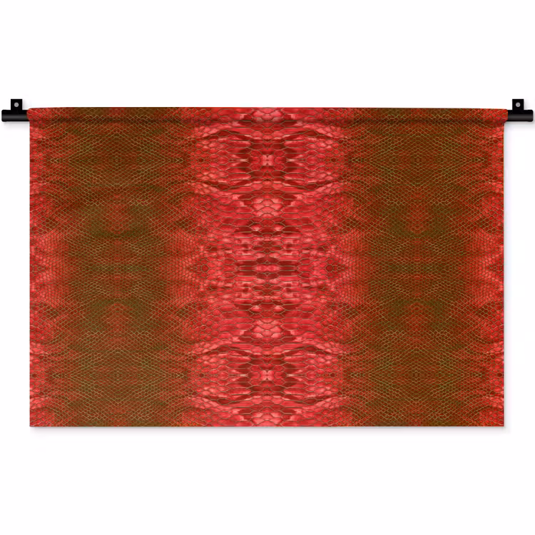 Wandkleed - Slang - Boa - Rood -Groen — 1