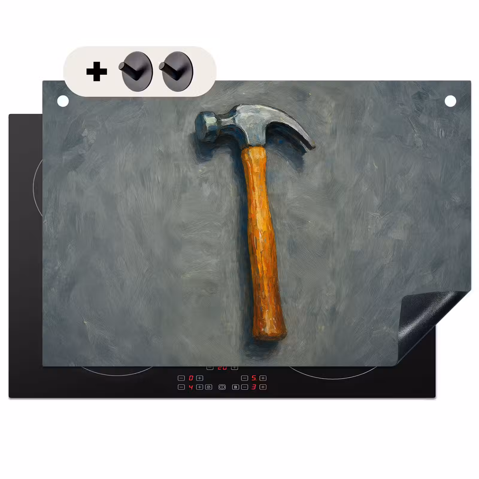 Inductie beschermer en spatscherm (2in1) - Hamer - Schilderij - Gereedschap — 1