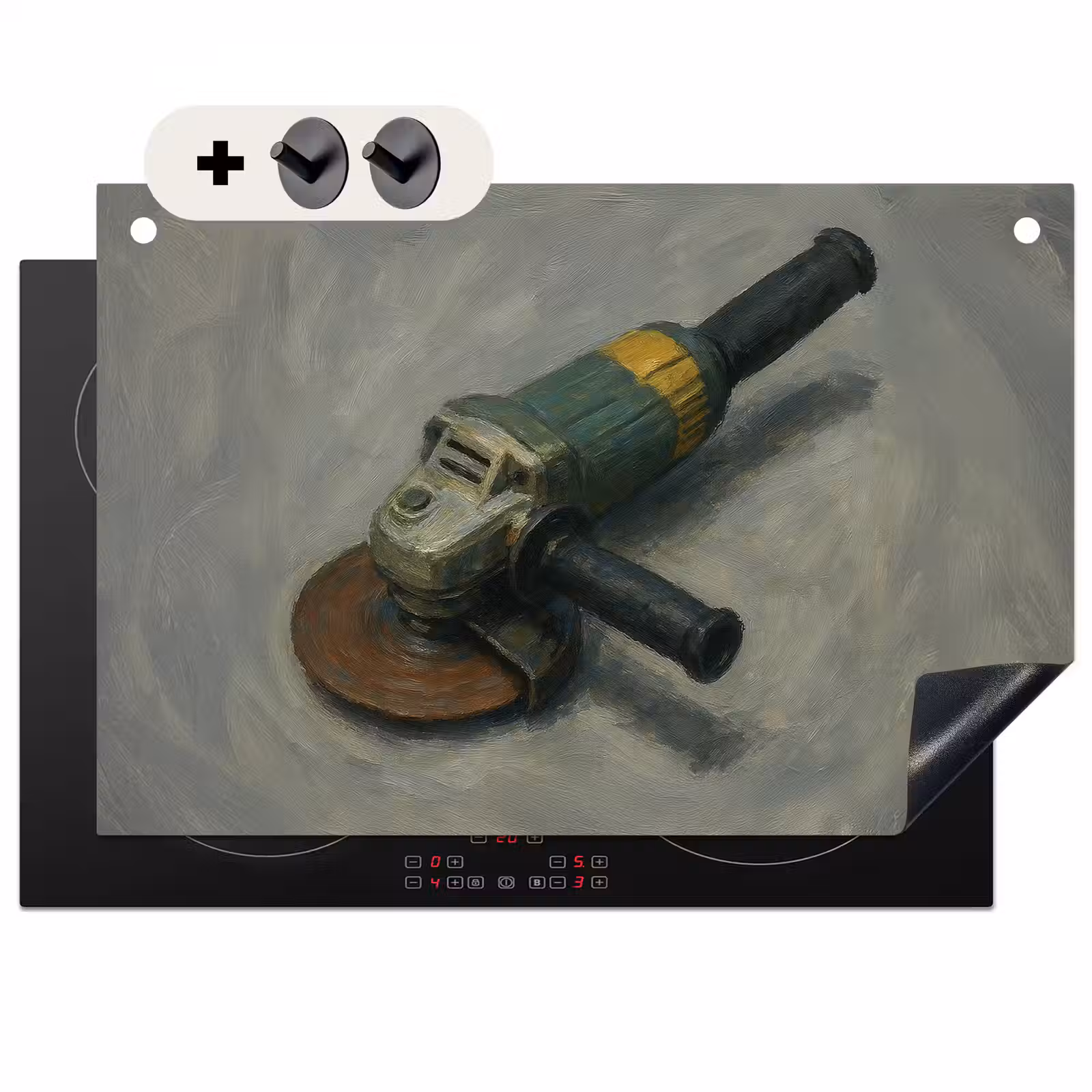 Inductie beschermer en spatscherm (2in1) - Haakse slijper - Schilderij - Gereedschap — 1
