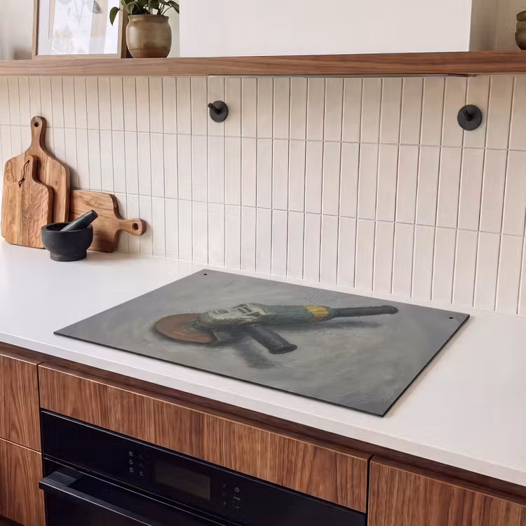 Inductie beschermer en spatscherm (2in1) - Haakse slijper - Schilderij - Gereedschap — 3
