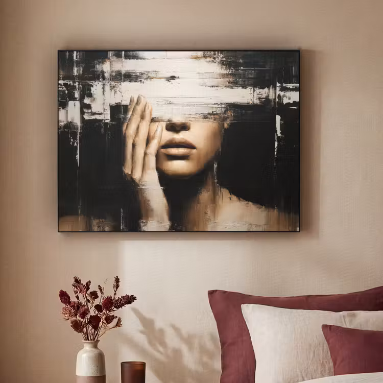 Art Frame - Hand - Gezicht - Strepen - Abstract — 3