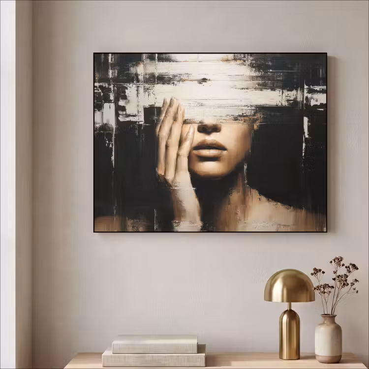 Art Frame - Hand - Gezicht - Strepen - Abstract — 5