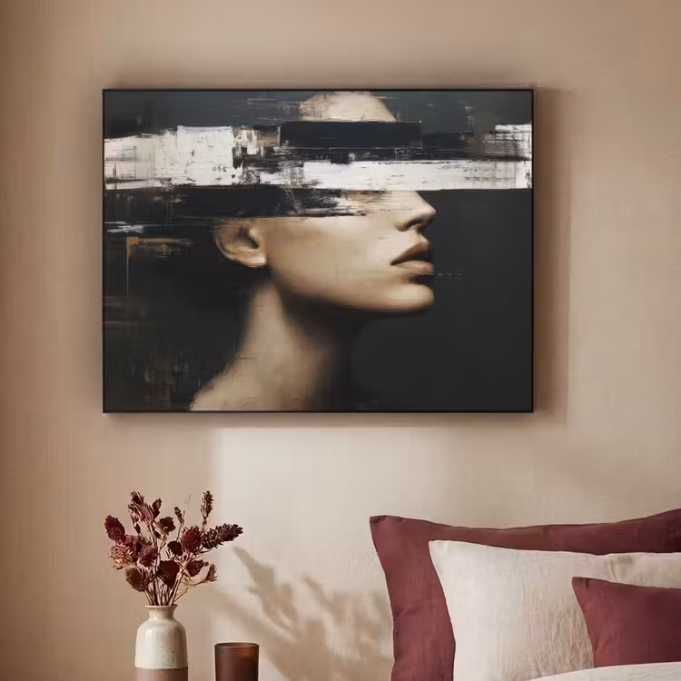 Art Frame - Gezicht - Vrouw - Zwart - Abstract — 3