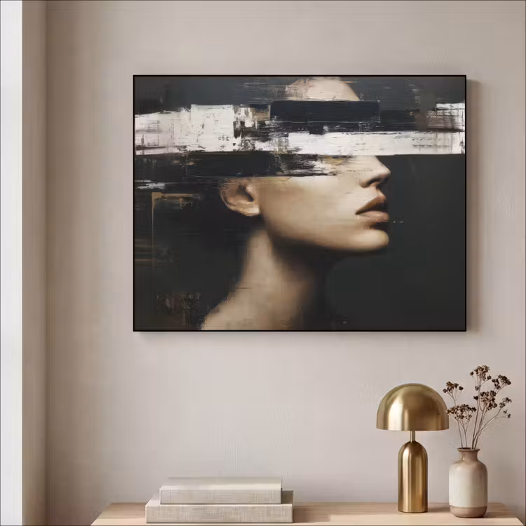 Art Frame - Gezicht - Vrouw - Zwart - Abstract — 5