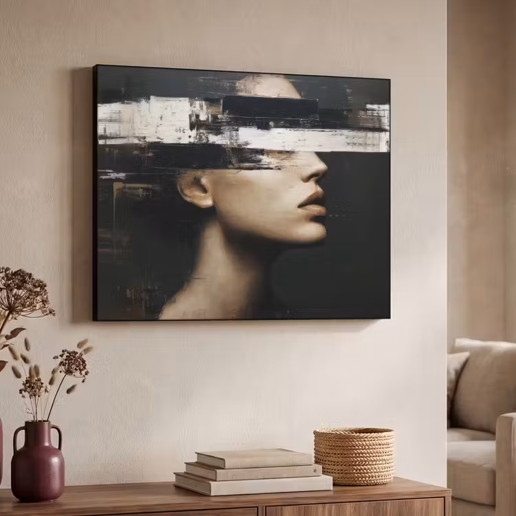 Art Frame - Gezicht - Vrouw - Zwart - Abstract — 7
