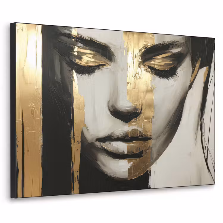 Art Frame - Ogen - Gezicht - Goud - Strepen — 1