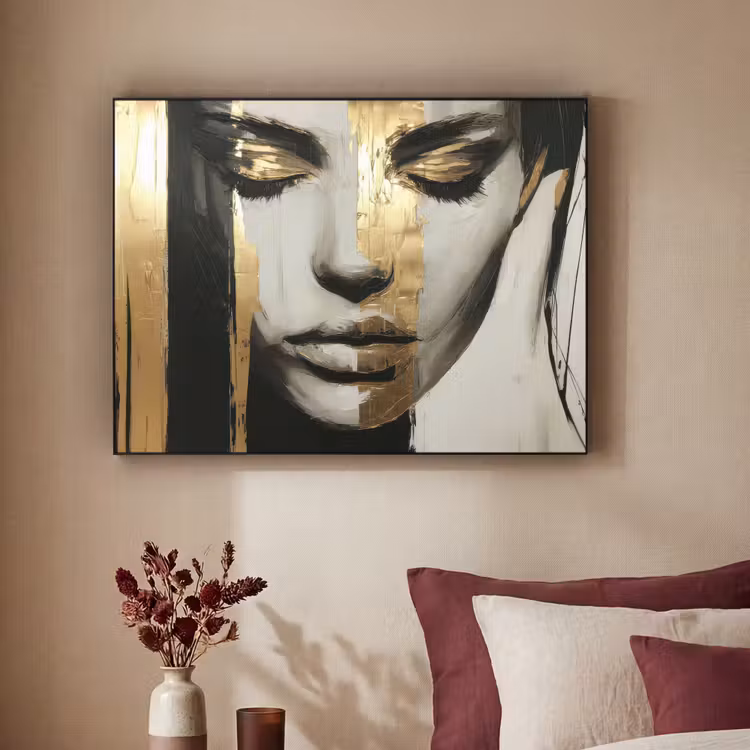 Art Frame - Ogen - Gezicht - Goud - Strepen — 3