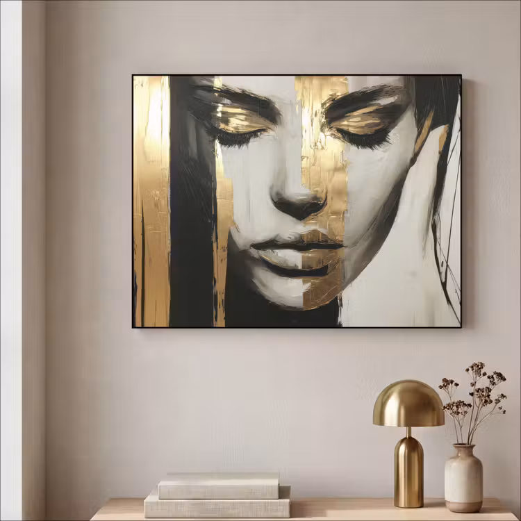 Art Frame - Ogen - Gezicht - Goud - Strepen — 5