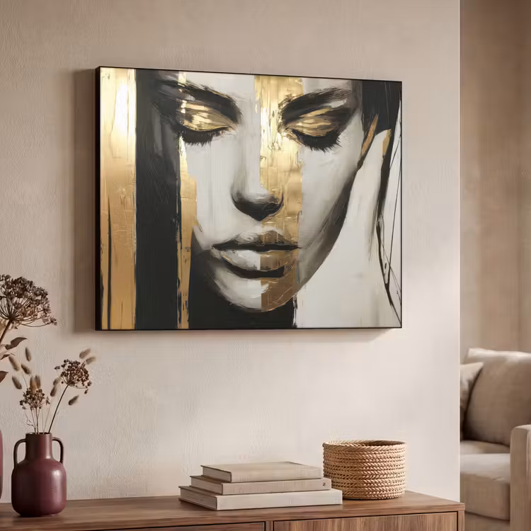 Art Frame - Ogen - Gezicht - Goud - Strepen — 7