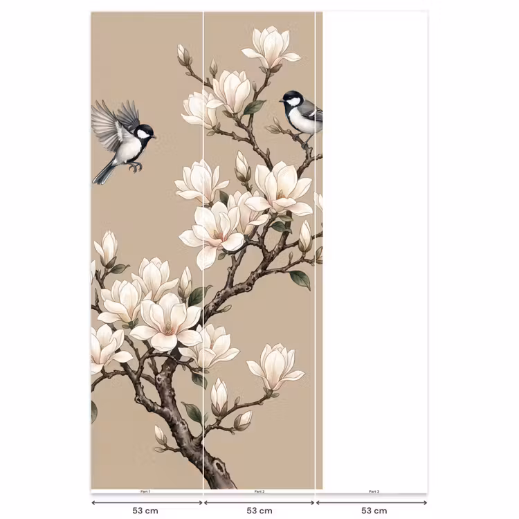 Behang - Oosters - Vogels - Beige — 6
