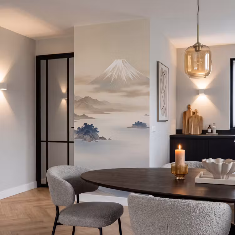 Behang - Japans - Landschap - Beige — 5