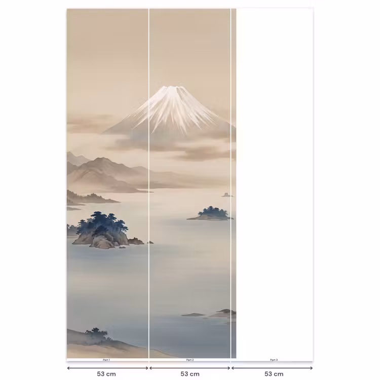 Behang - Japans - Landschap - Beige — 6