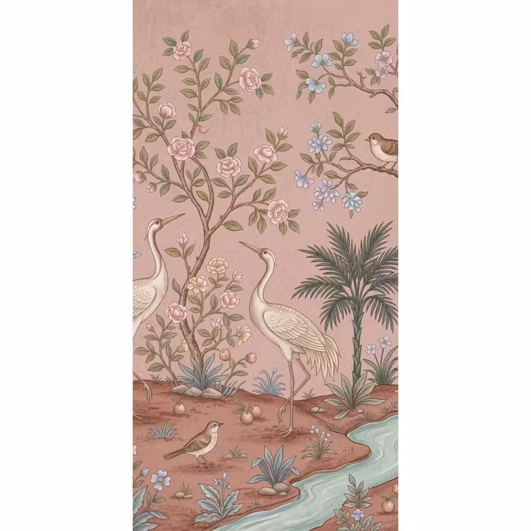 Behang - Nostalgisch - Reigers - Roze — 2