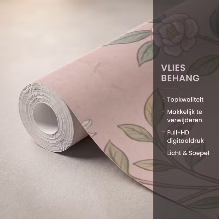 Behang - Nostalgisch - Reigers - Roze — 3