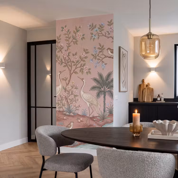 Behang - Nostalgisch - Reigers - Roze — 5