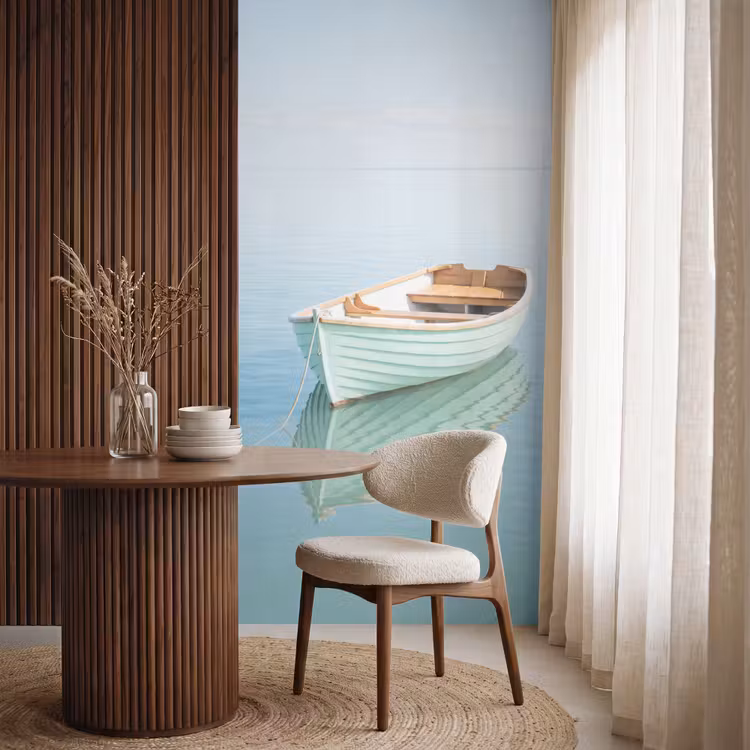 Behang - Minimalistisch - Boot - Zee — 4