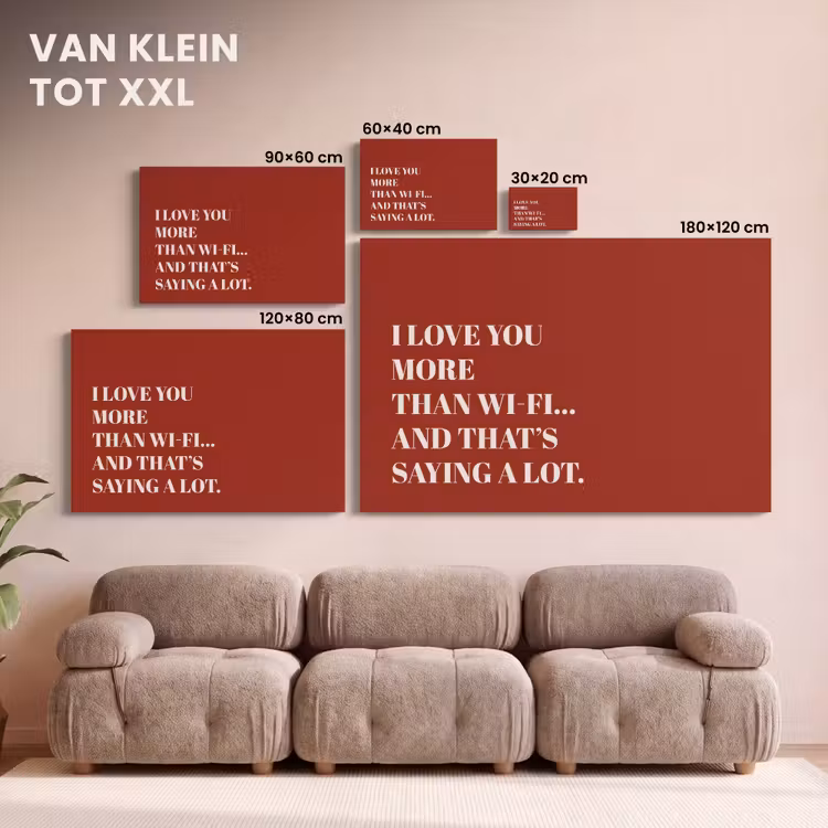 Canvas schilderij - Rood - Quote - Liefde — 8