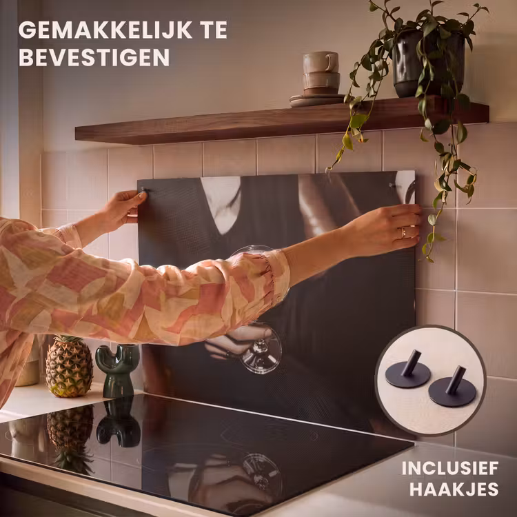 Inductie beschermer en spatscherm (2in1) - Hartje - Cocktail - Espresso Martini - Hand — 7