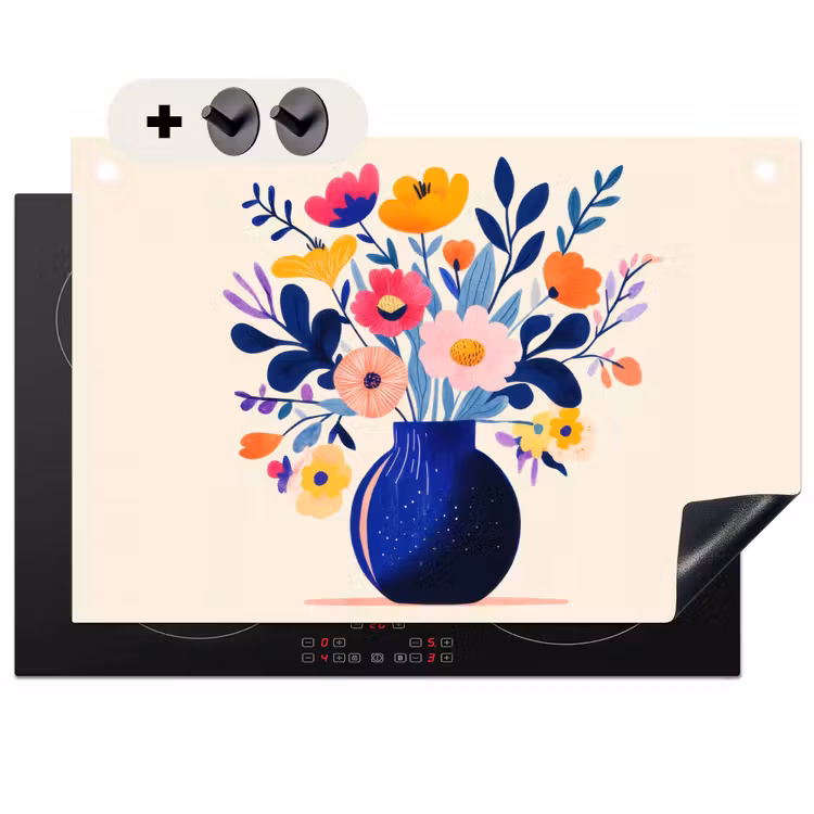Inductie beschermer en spatscherm (2in1) - Vaas - Bloemen - Boeket — 1