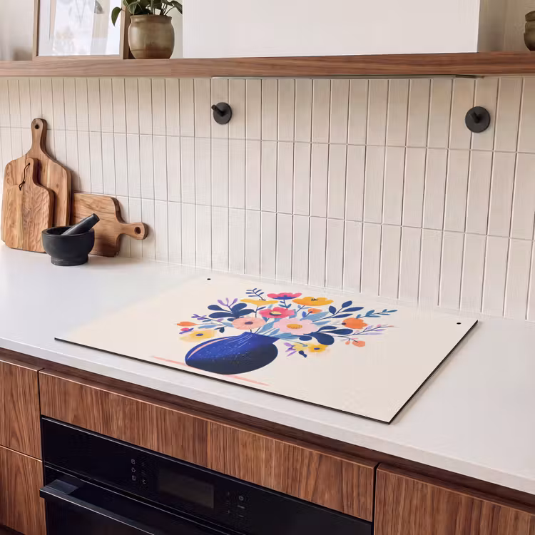 Inductie beschermer en spatscherm (2in1) - Vaas - Bloemen - Boeket — 3