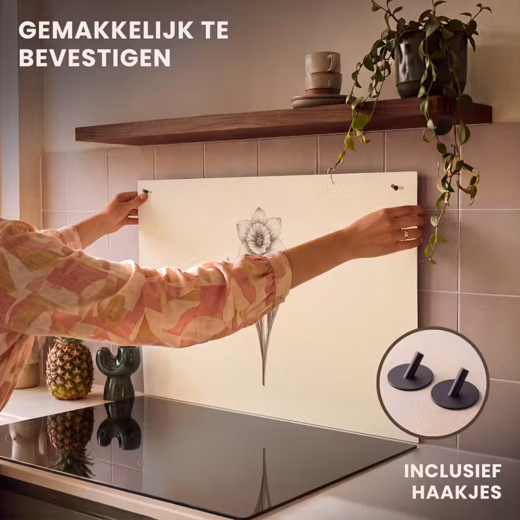 Inductie beschermer en spatscherm (2in1) - Zwart - Narcis - Illustratie — 7
