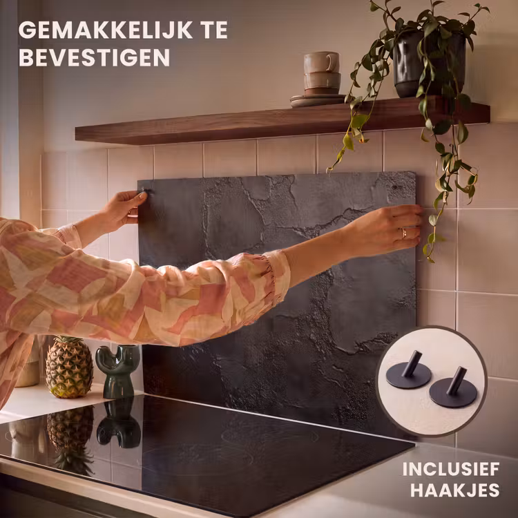 Inductie beschermer en spatscherm (2in1) - Zwart - Verf — 7