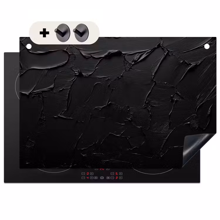 Inductie beschermer en spatscherm (2in1) - Zwart - Verf — 1